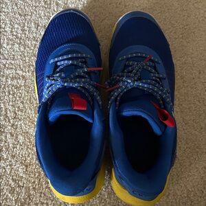 Vibrant Blue and Yellow Men's Sneakers